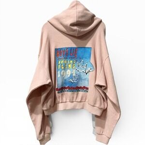 Boys Lie New RARE OS Oversized Pink World Tour Spring Fling 1994 Graphic Hoodie